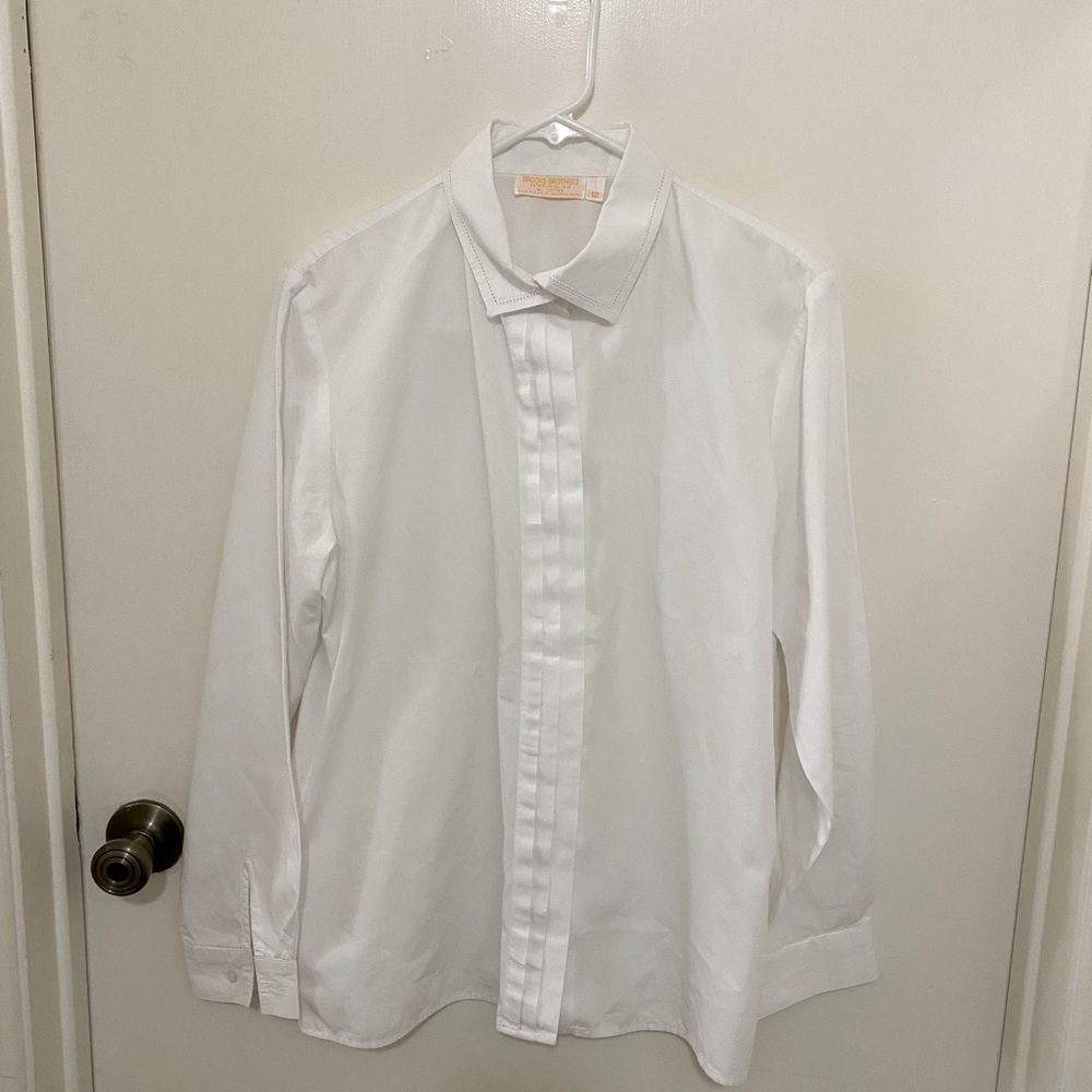 Women’s Button Up Shirt Size 12 Brooks Brothers White
